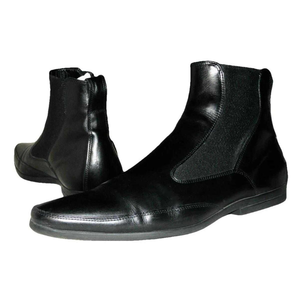 Pre-owned Dior Pony-style Calfskin Boots In Black