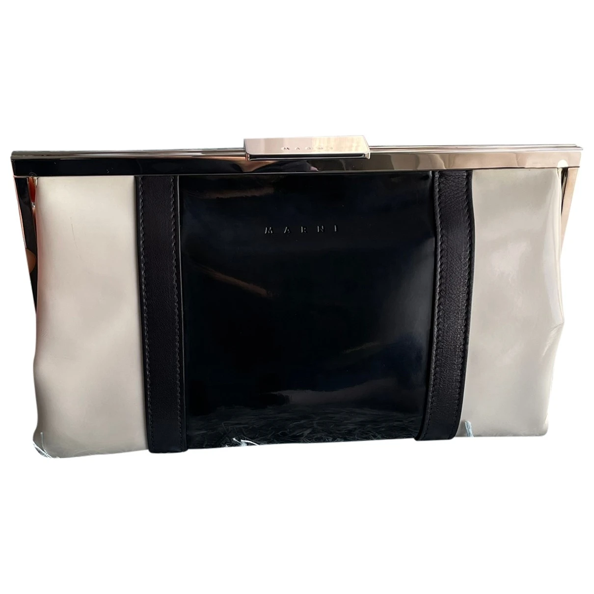Pre-owned Marni Patent Leather Clutch Bag In Multicolour