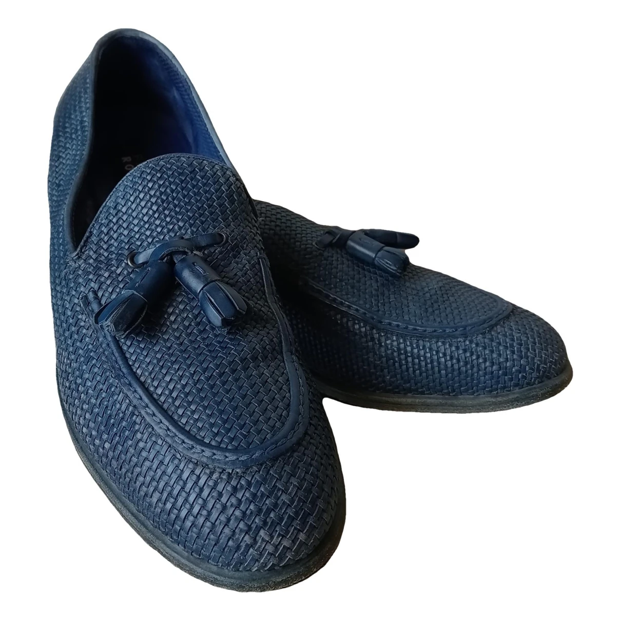 Pre-owned Fratelli Rossetti Leather Flats In Blue
