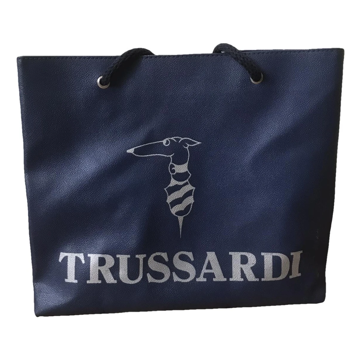 Pre-owned Trussardi Leather Tote In Blue