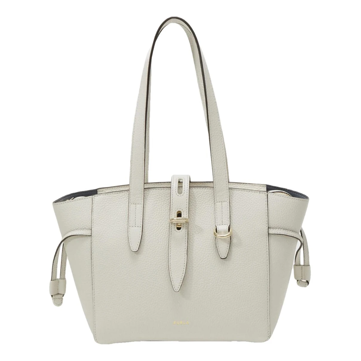 Pre-owned Furla Leather Tote In White