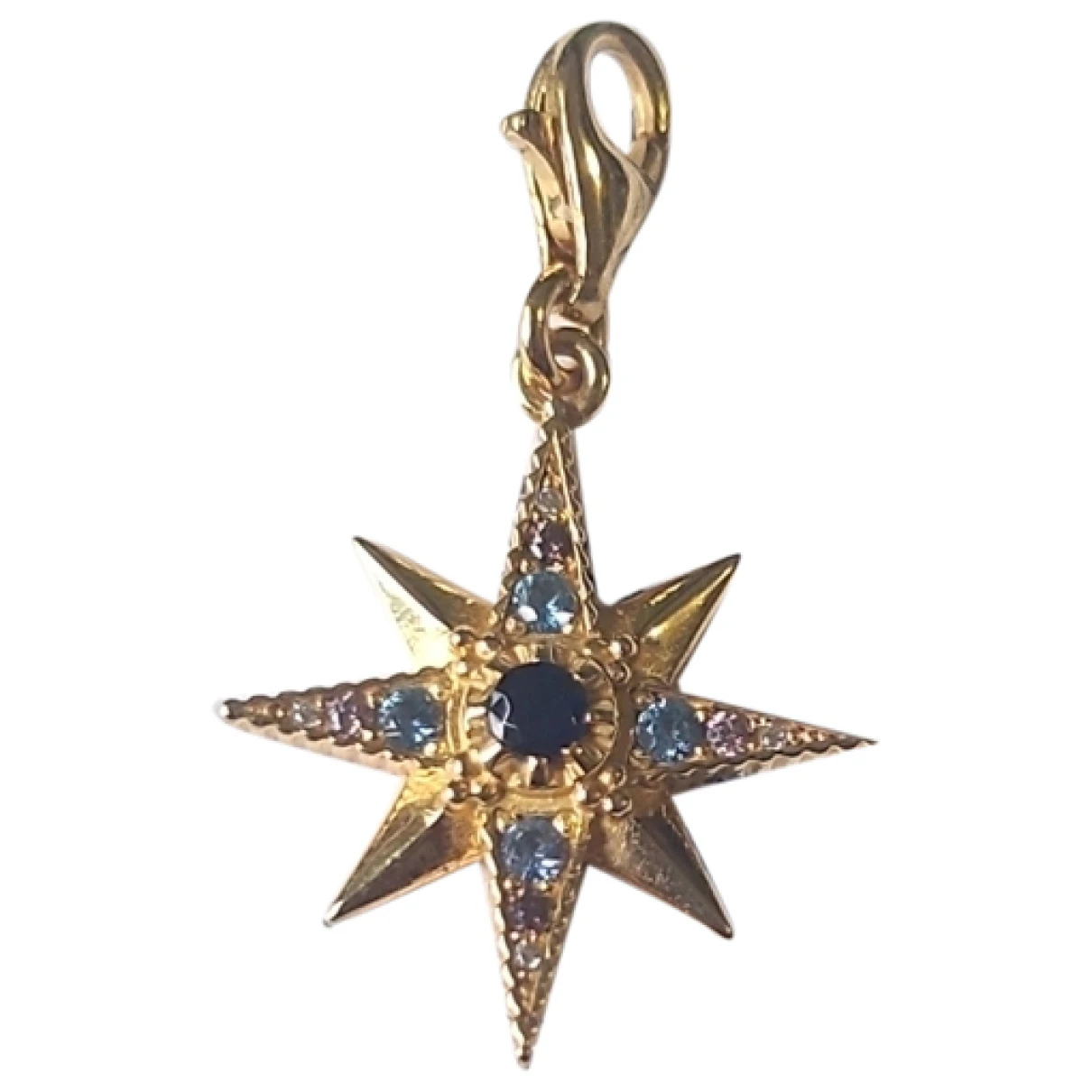 Pre-owned Thomas Sabo Yellow Gold Pendant In Blue
