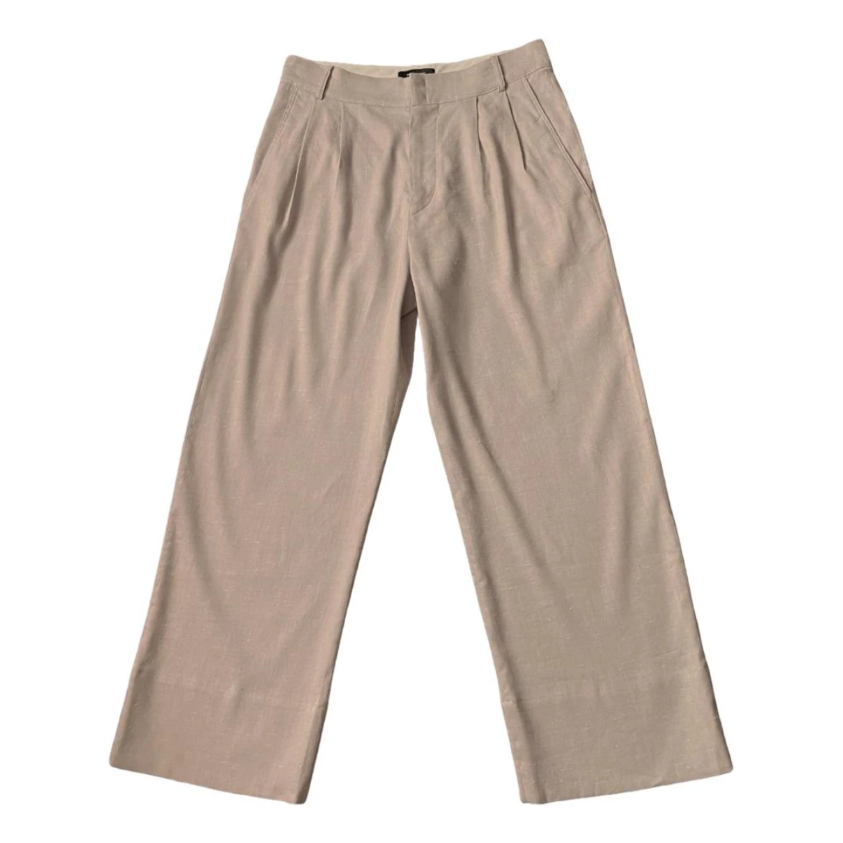 Pre-owned Isabel Marant Linen Trousers In Pink