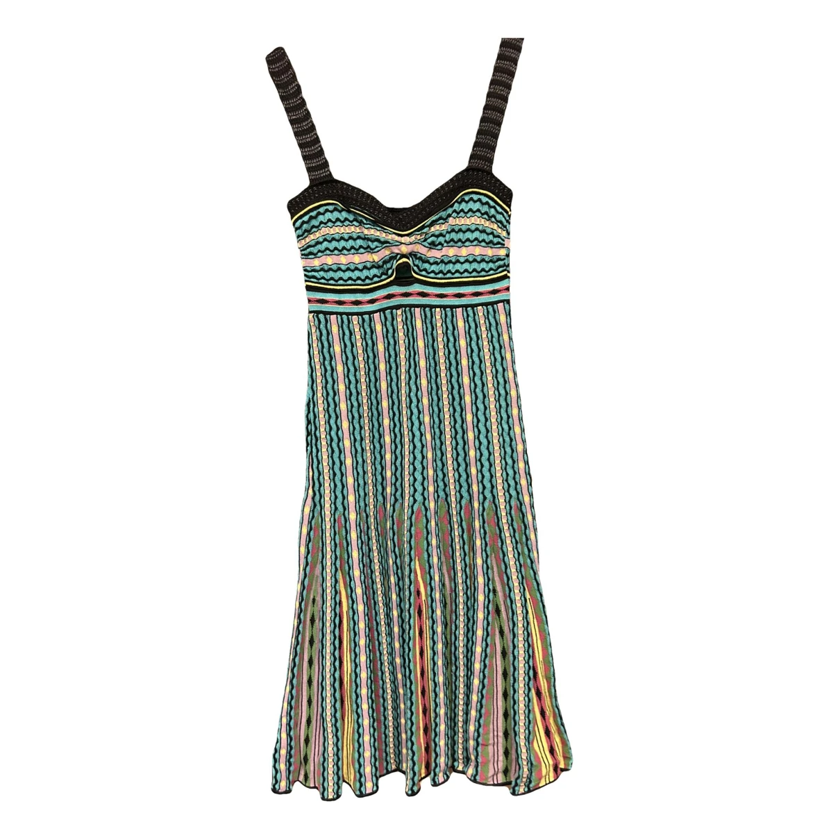 Pre-owned M Missoni Mid-length Dress In Green