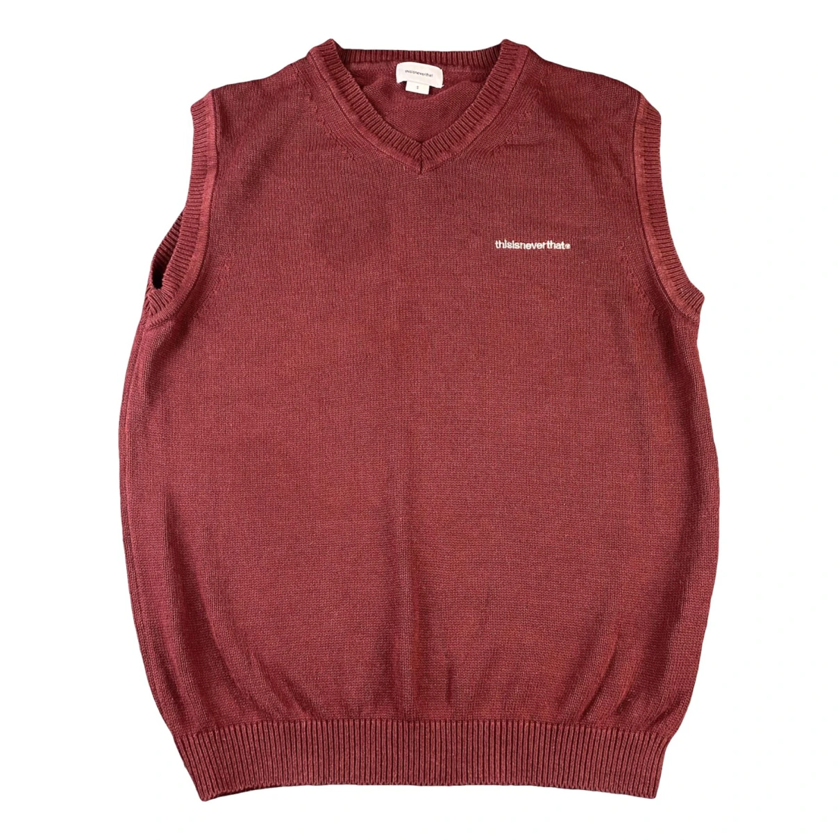Pre-owned Thisisneverthat Vest In Burgundy