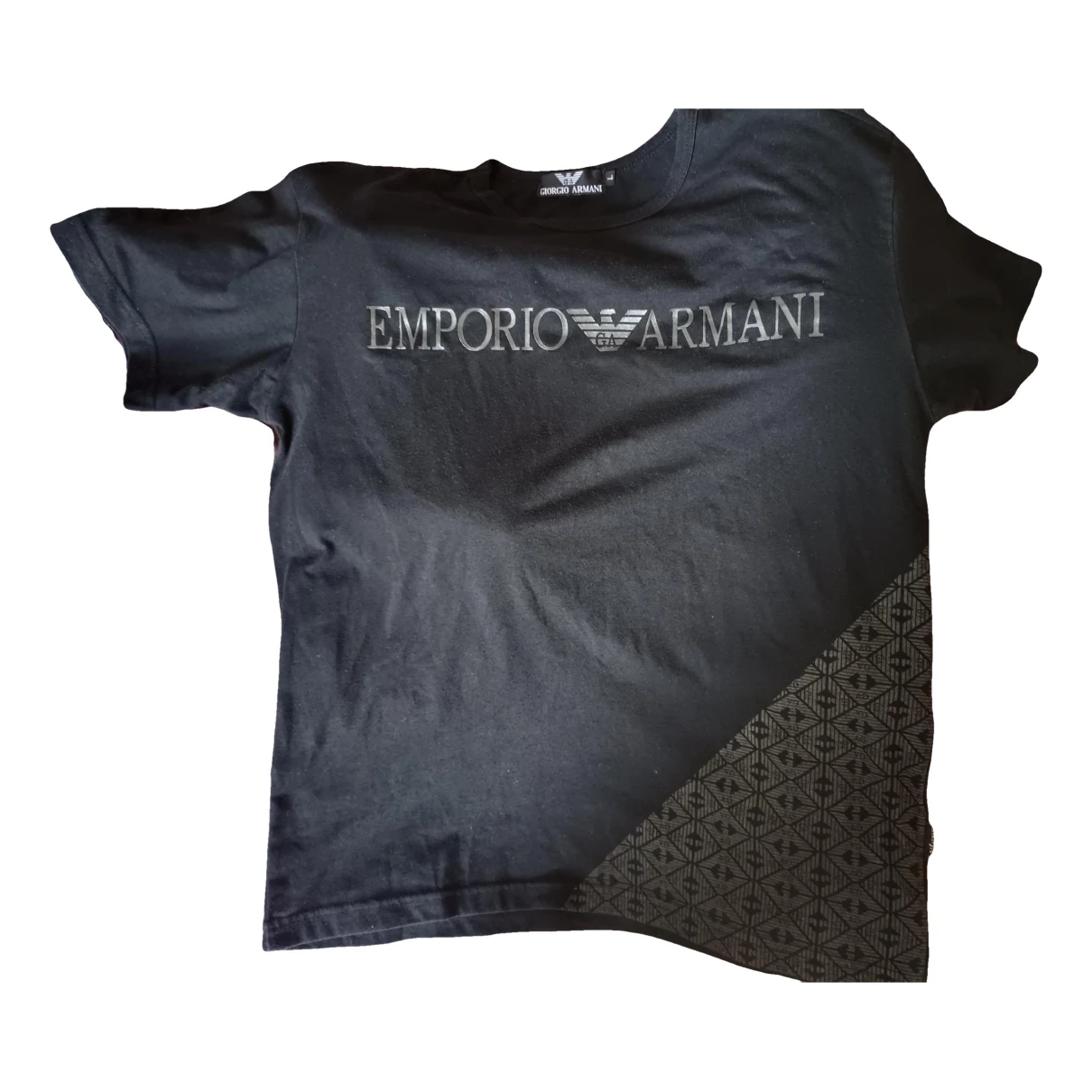 Pre-owned Emporio Armani Linen T-shirt In Black