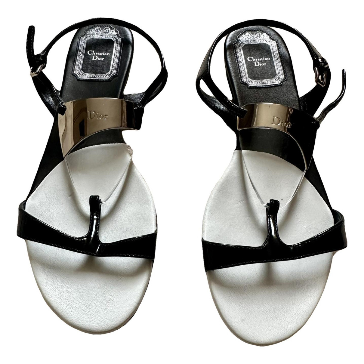 shoes Dior sandals for Female Patent leather 36.5 EU. Used condition