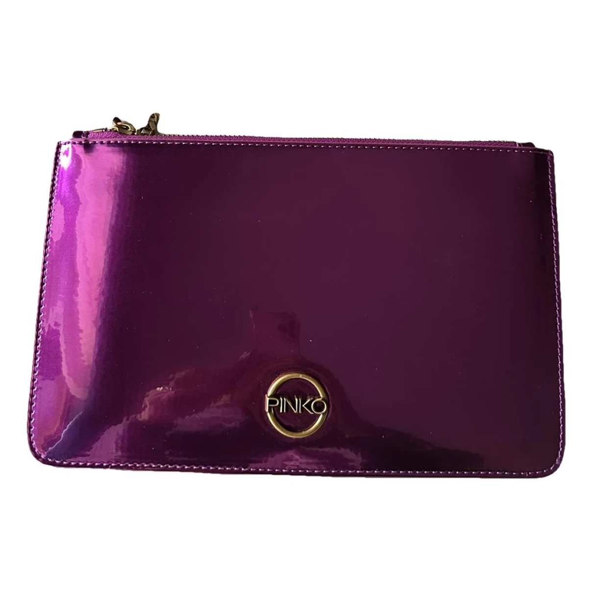Pre-owned Pinko Patent Leather Clutch Bag In Other