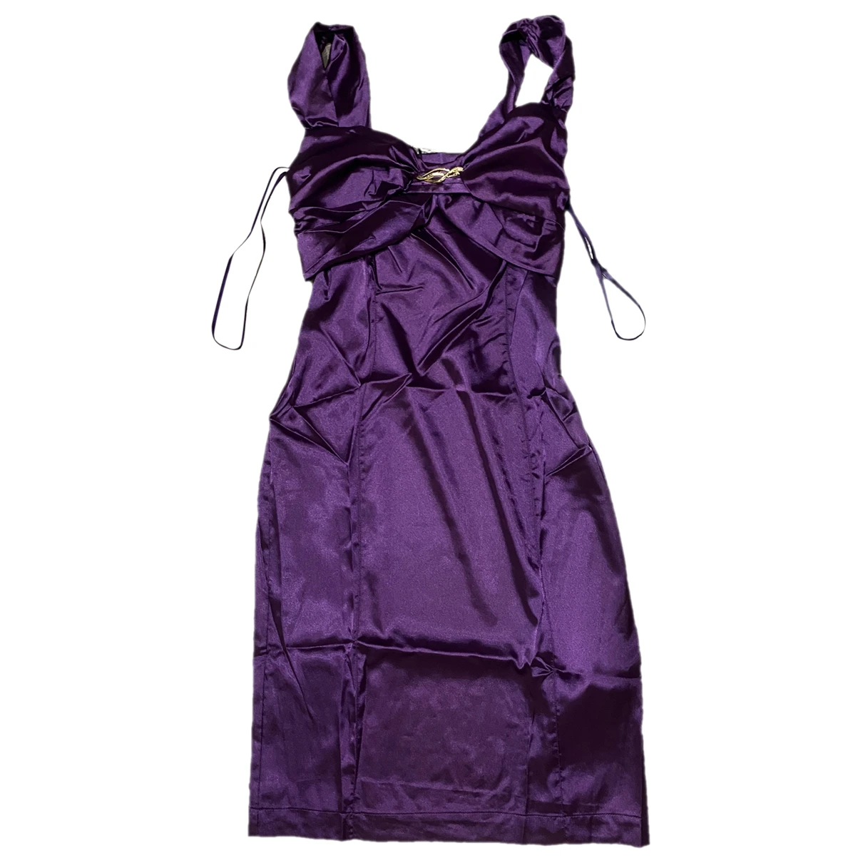 Pre-owned Roberto Cavalli Mid-length Dress In Purple