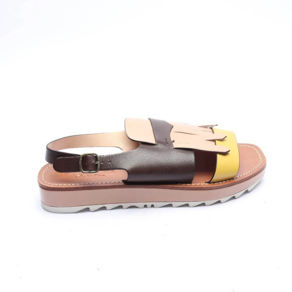 Pre-owned Santoni Leather Sandal In Multicolour