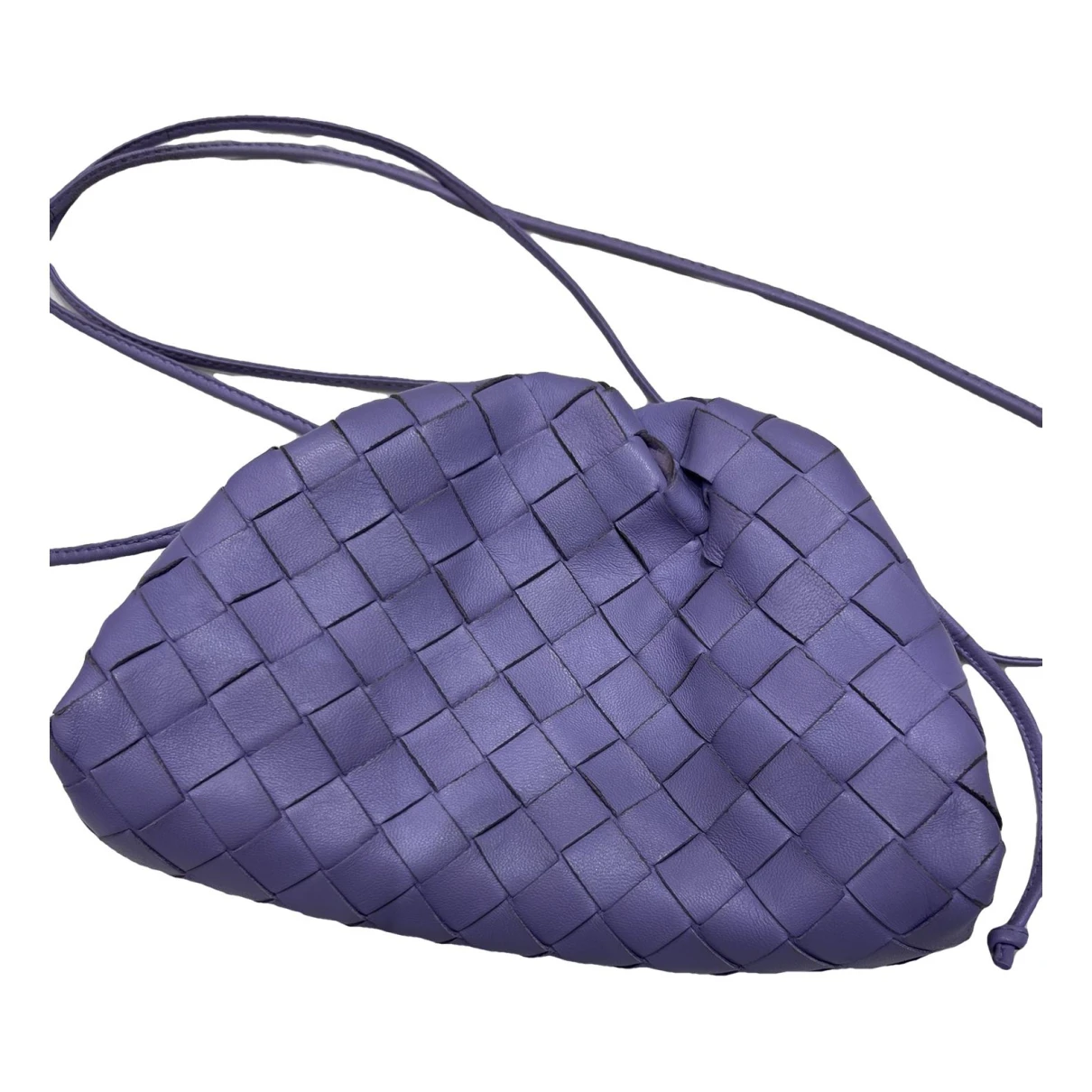 Pre-owned Bottega Veneta Pouch Leather Crossbody Bag In Purple