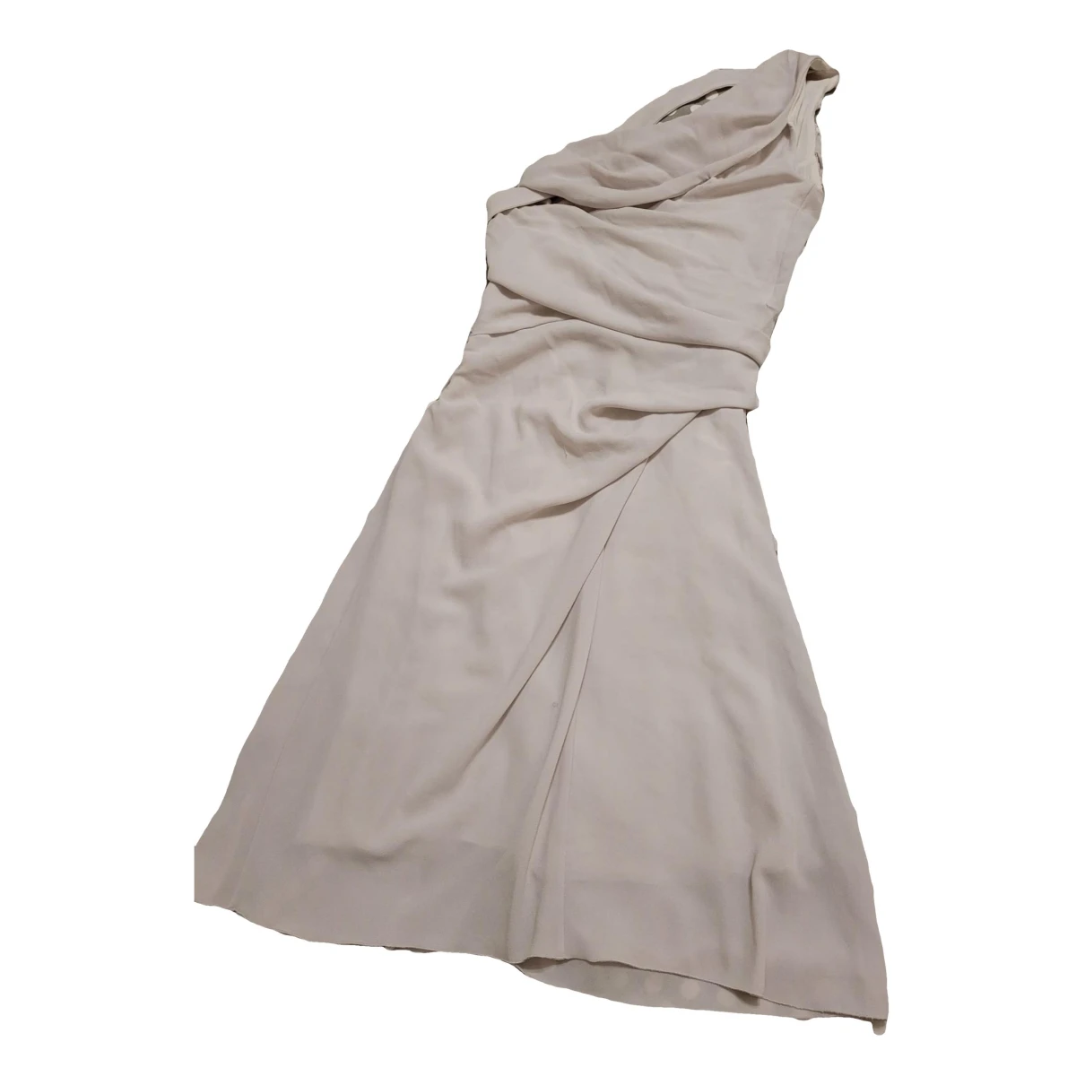 Pre-owned Alberta Ferretti Mid-length Dress In Beige