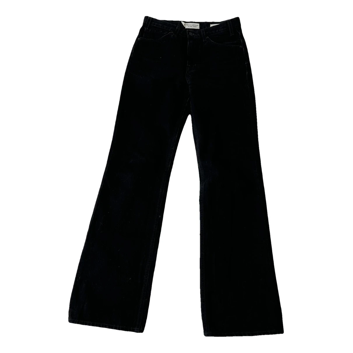 Pre-owned Nili Lotan Straight Jeans In Black