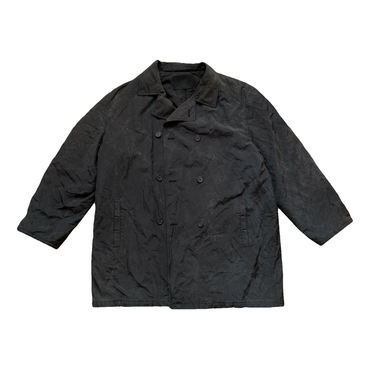 Pre-owned Prada Cloth Coat In Black