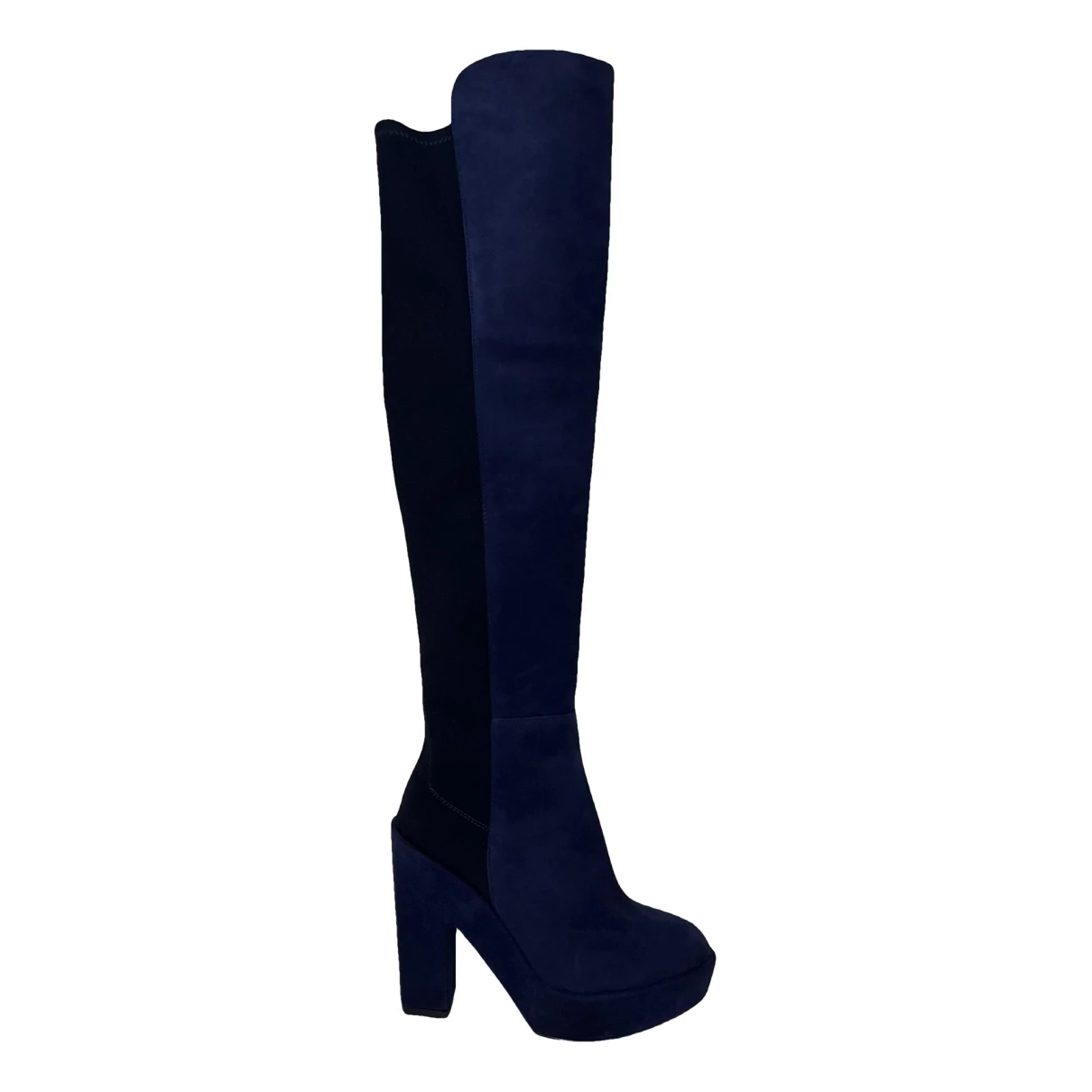 Pre-owned Stuart Weitzman Riding Boots In Blue
