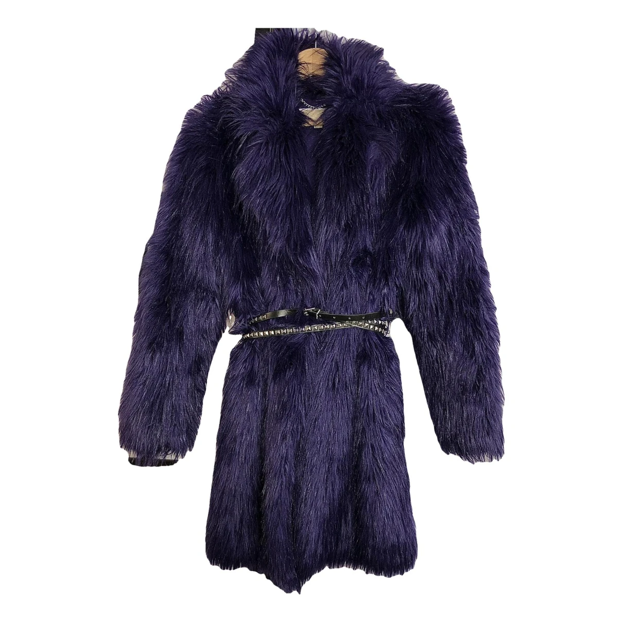Pre-owned Michael Kors Faux Fur Coat In Purple