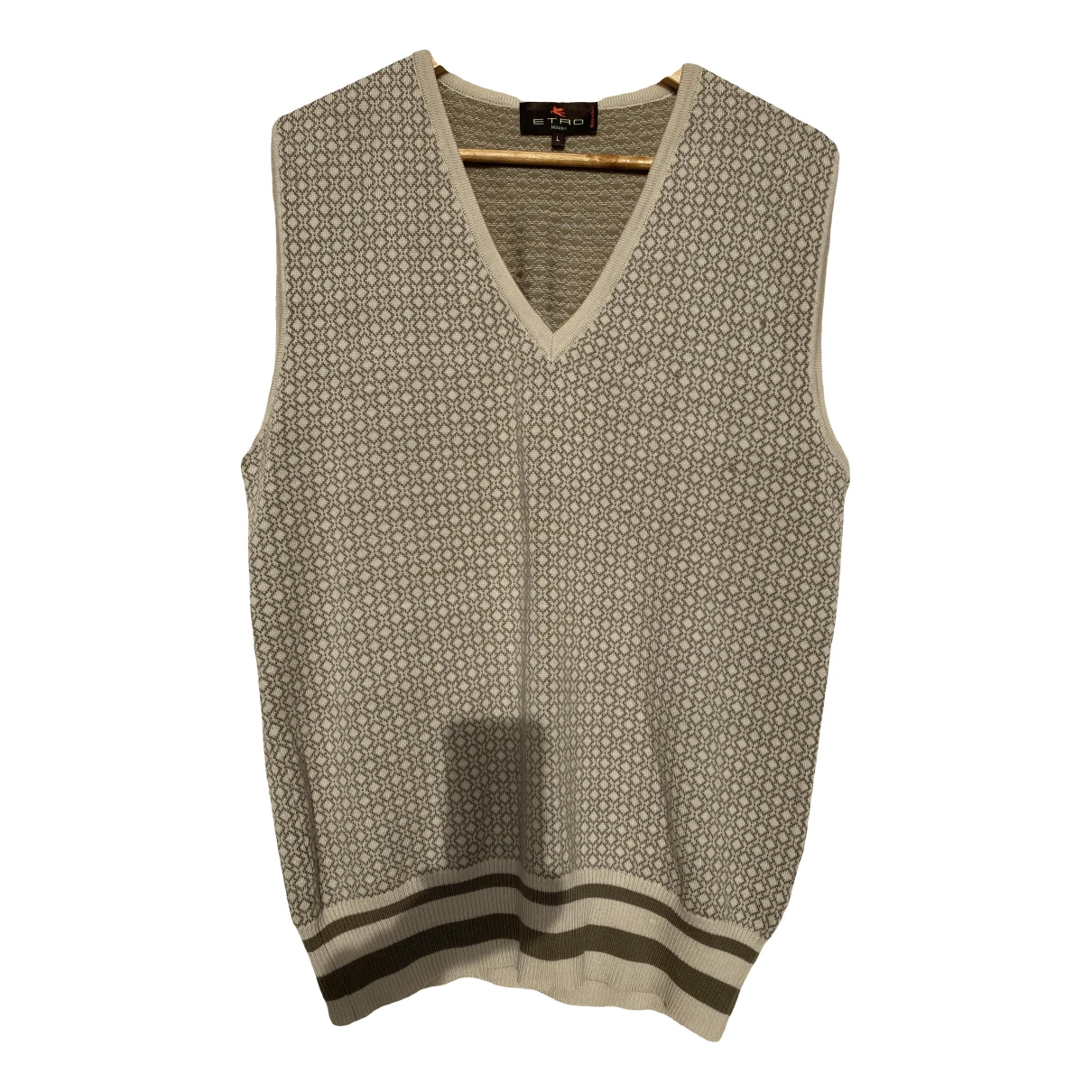 Pre-owned Etro Wool Vest In Beige