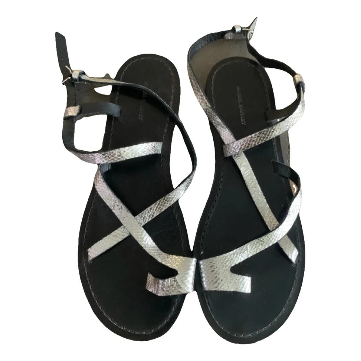 Pre-owned Isabel Marant Leather Sandals In Silver