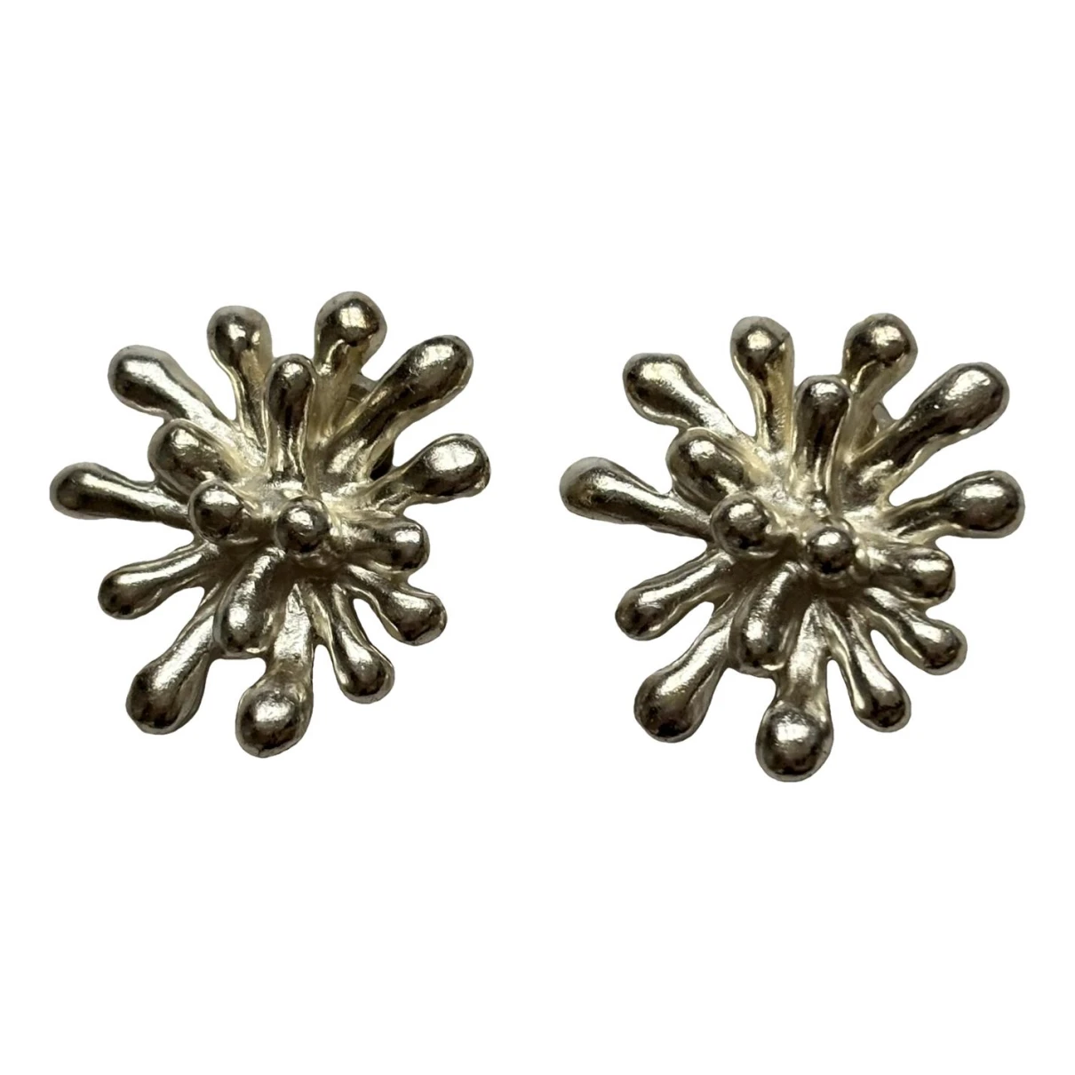 Pre-owned Christian Lacroix Earrings In Silver