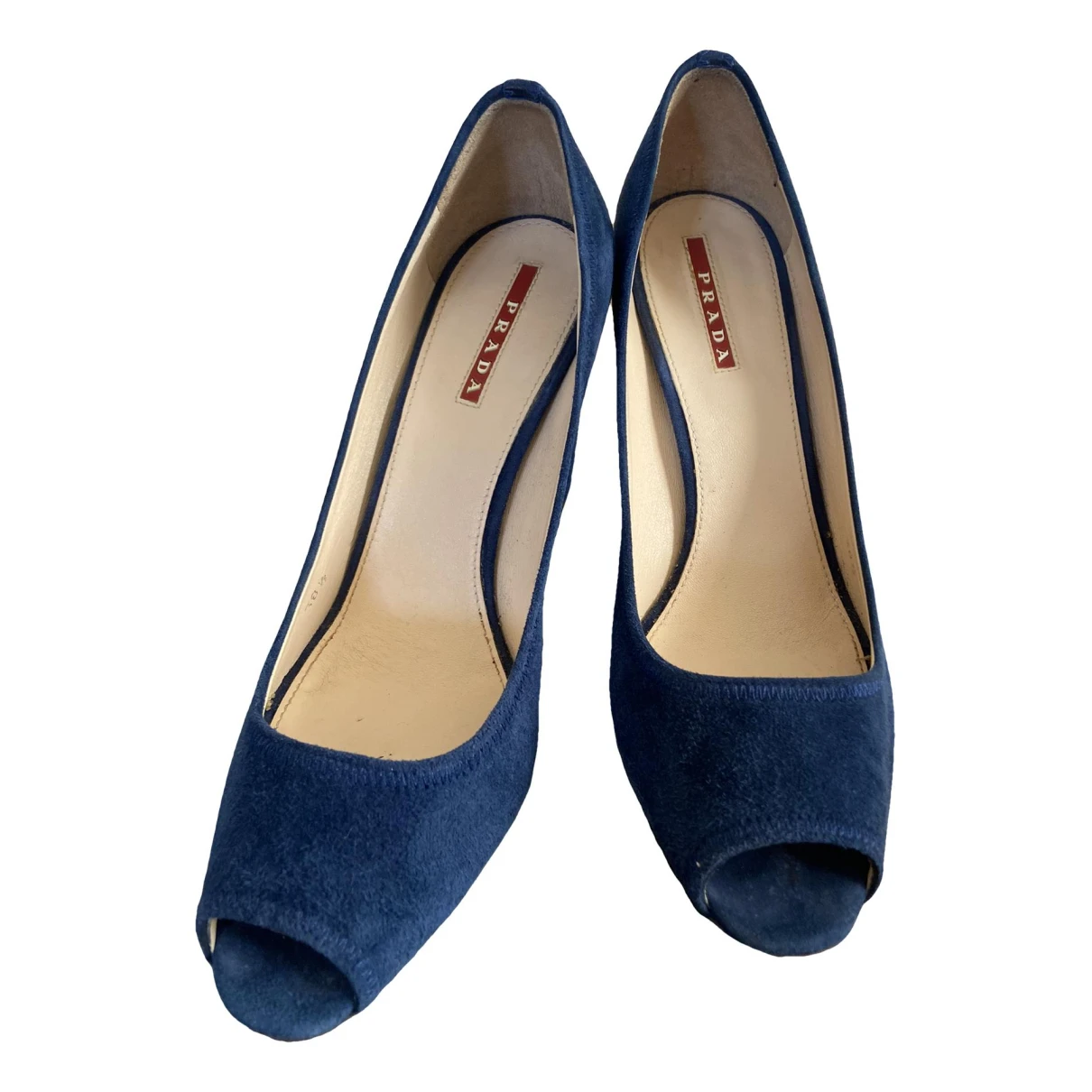 Pre-owned Prada Heels In Blue