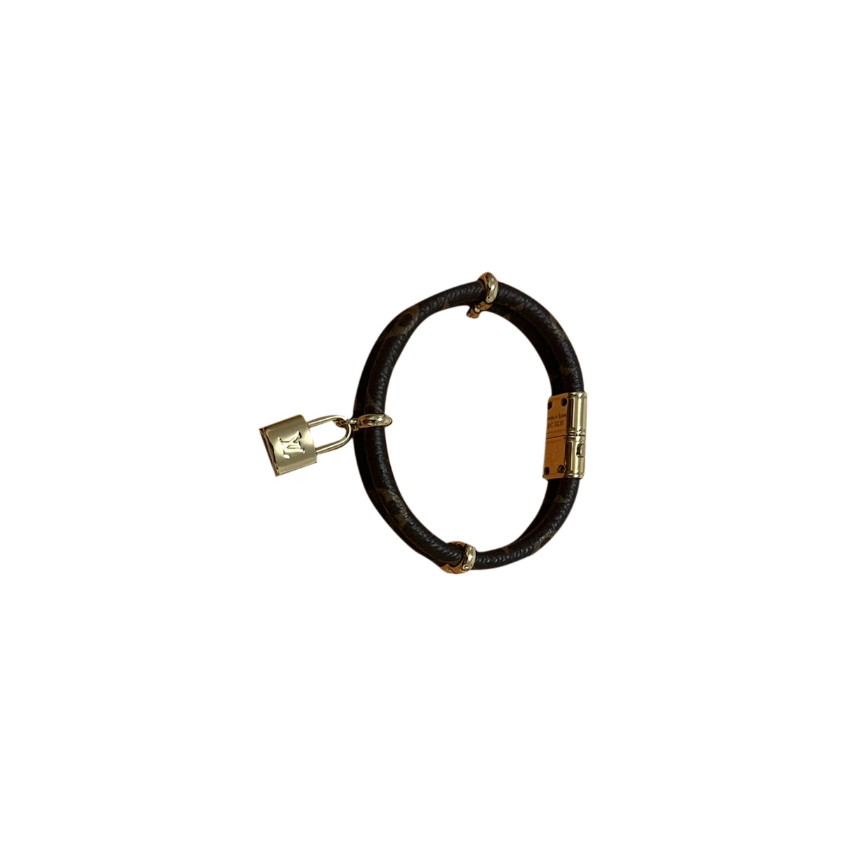 Pre-owned Louis Vuitton Leather Bracelet In Brown