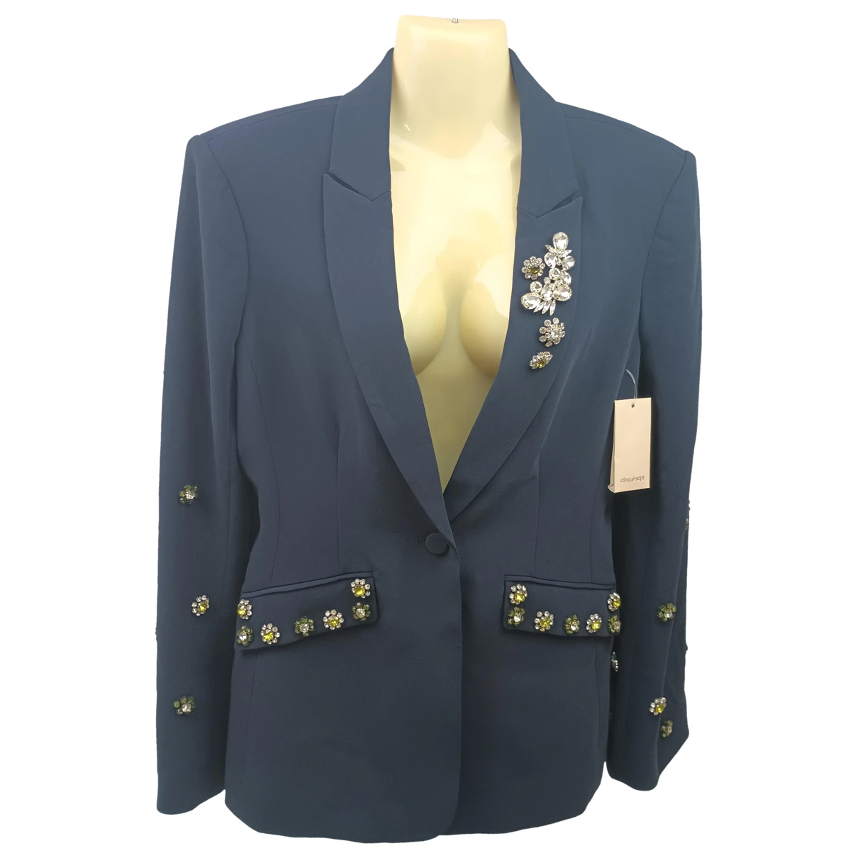 Pre-owned Cinq À Sept Jacket In Blue