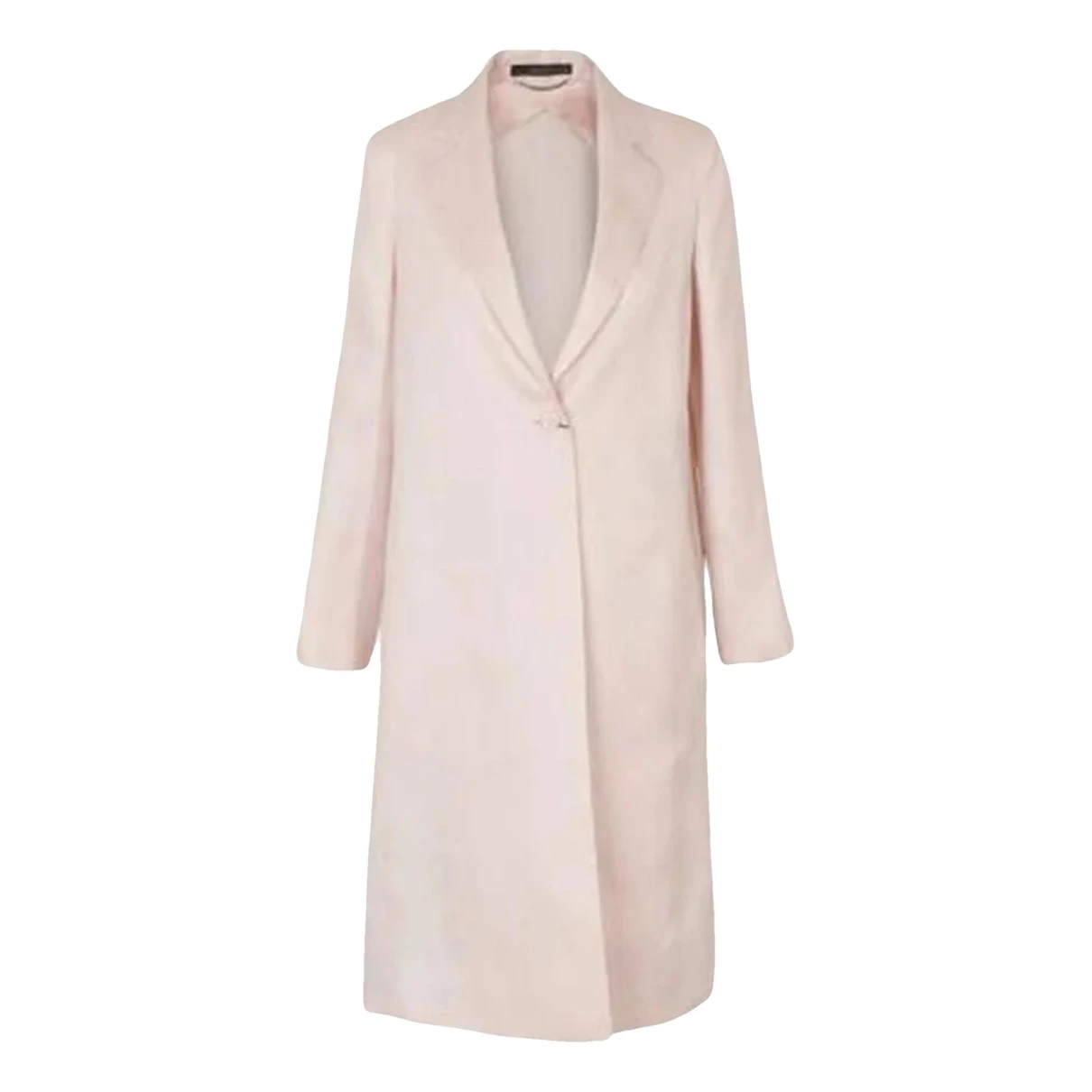 Pre-owned Max Mara Silk Trench Coat In Pink