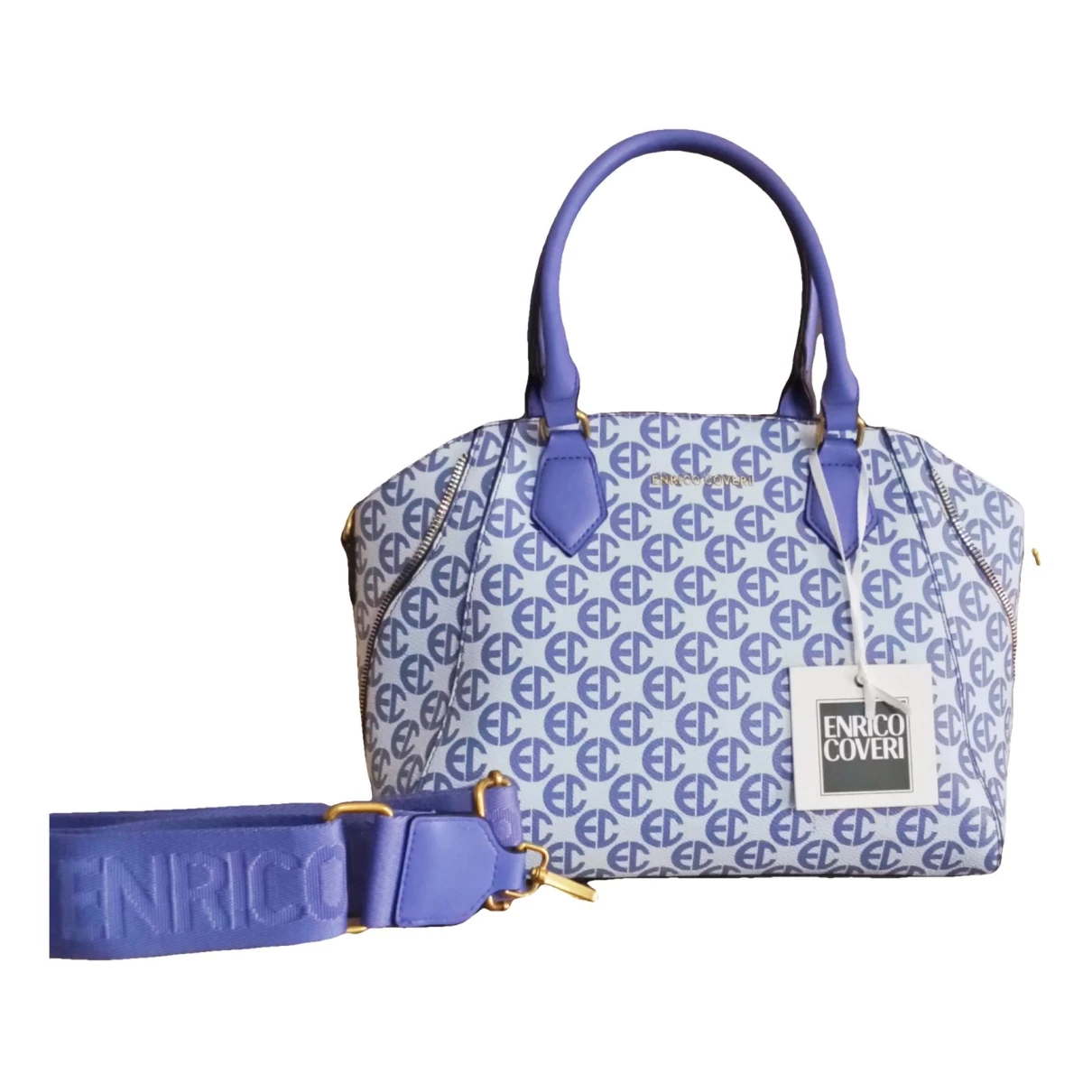 Pre-owned Enrico Coveri Handbag In Blue