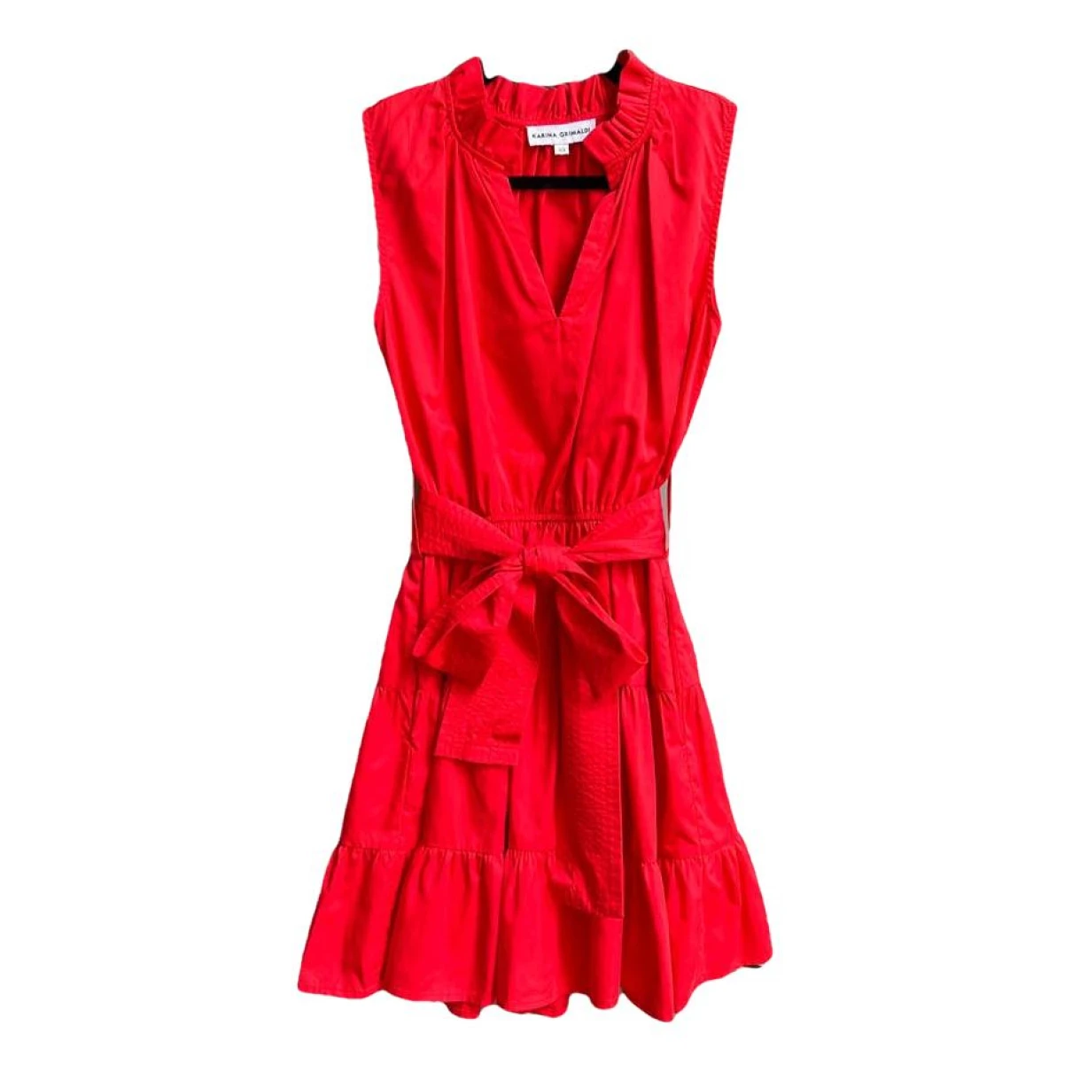 Pre-owned Karina Grimaldi Mini Dress In Red