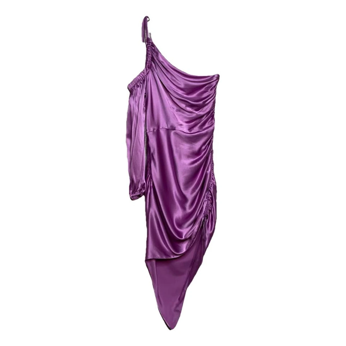 Pre-owned Cinq À Sept Silk Mini Dress In Purple