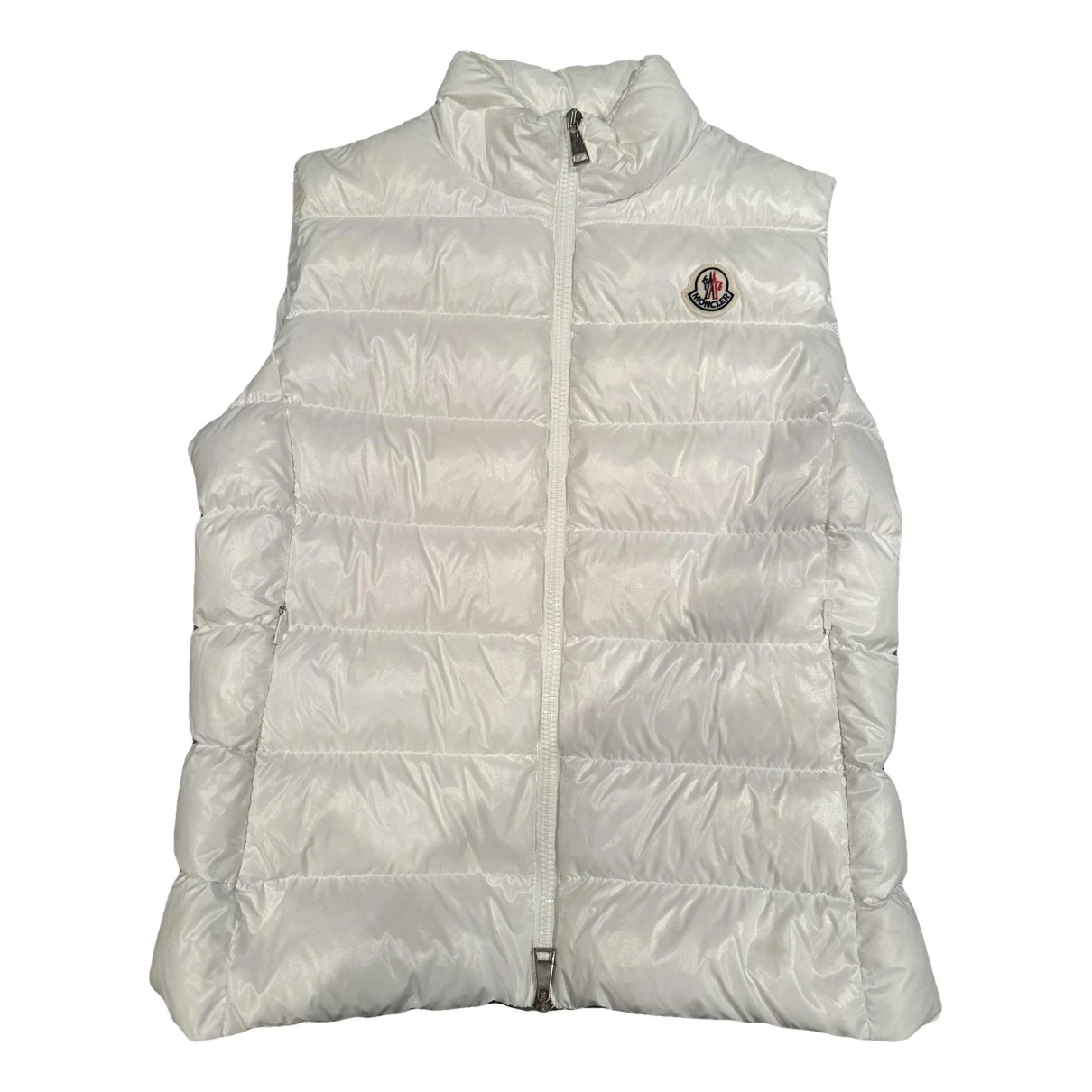 Pre-owned Moncler Classic Short Vest In White