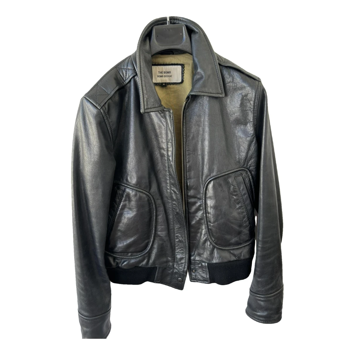 Pre-owned Bomboogie Leather Short Vest In Black