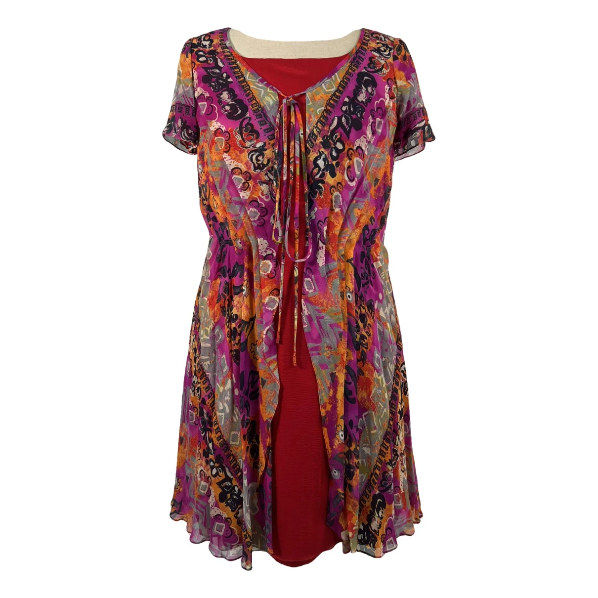 Pre-owned Isabel Marant Silk Mini Dress In Multicolour
