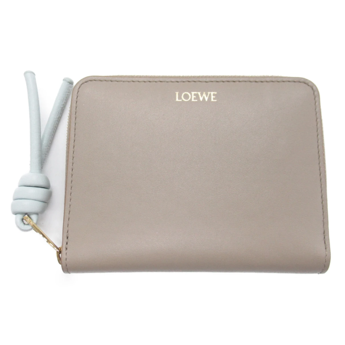 Pre-owned Loewe Leather Wallet In Beige