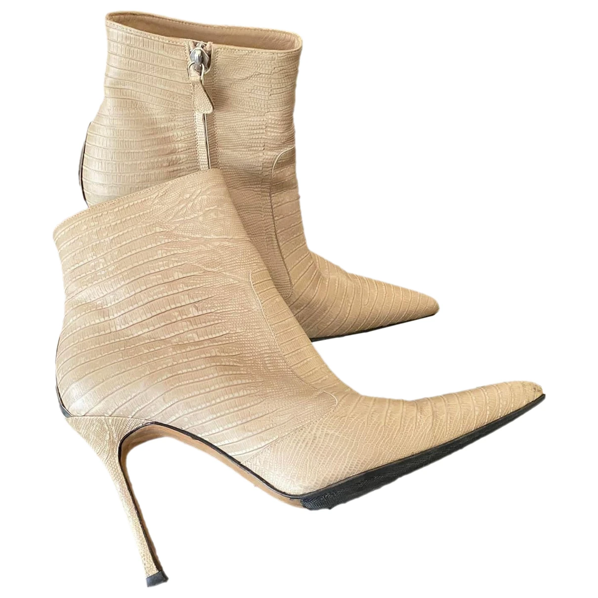 Pre-owned Versace Leather Ankle Boots In Other