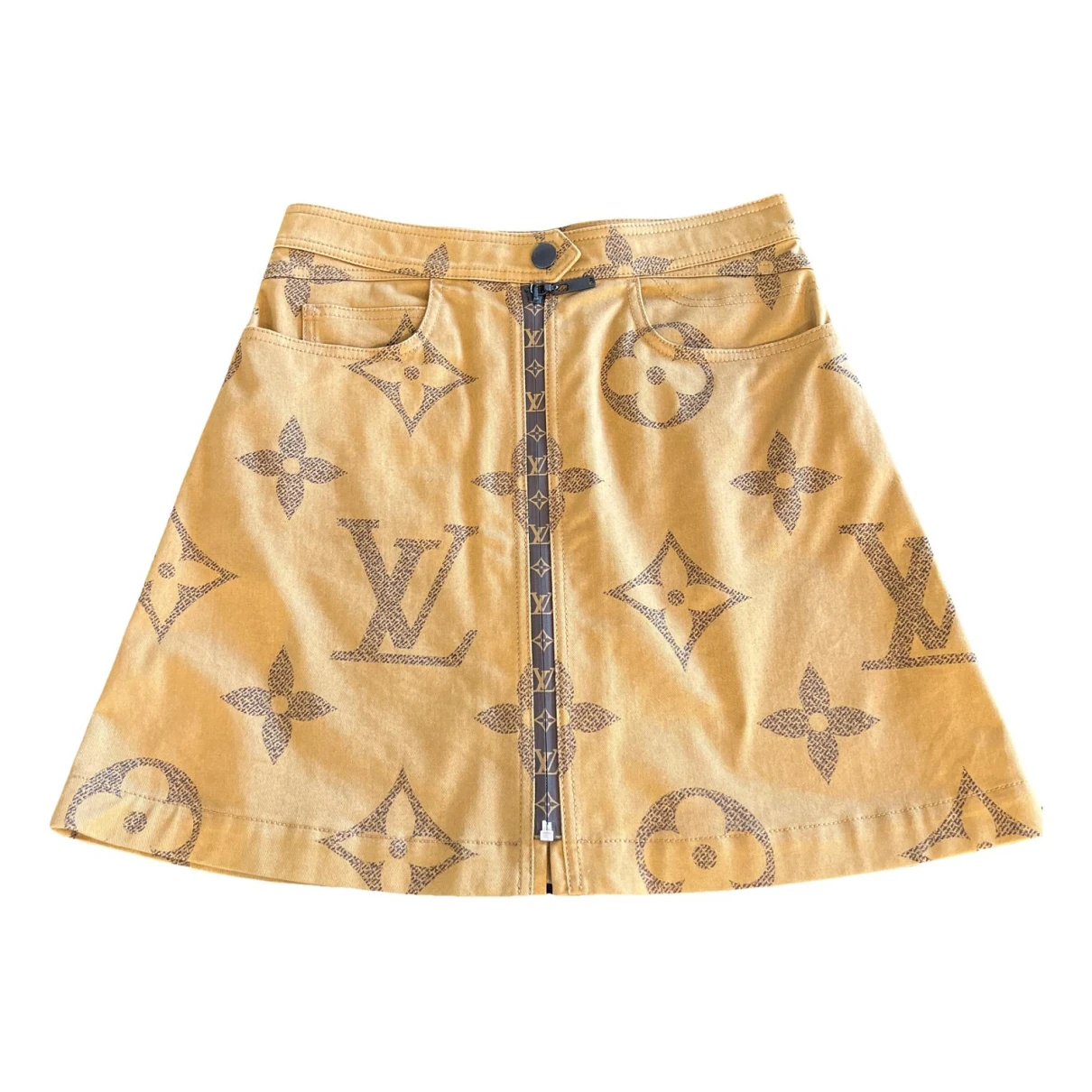 Pre-owned Louis Vuitton Mini Skirt In Camel