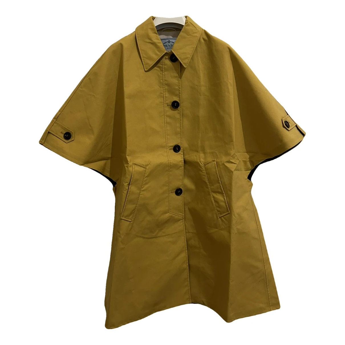 Pre-owned Prada Trench Coat In Yellow