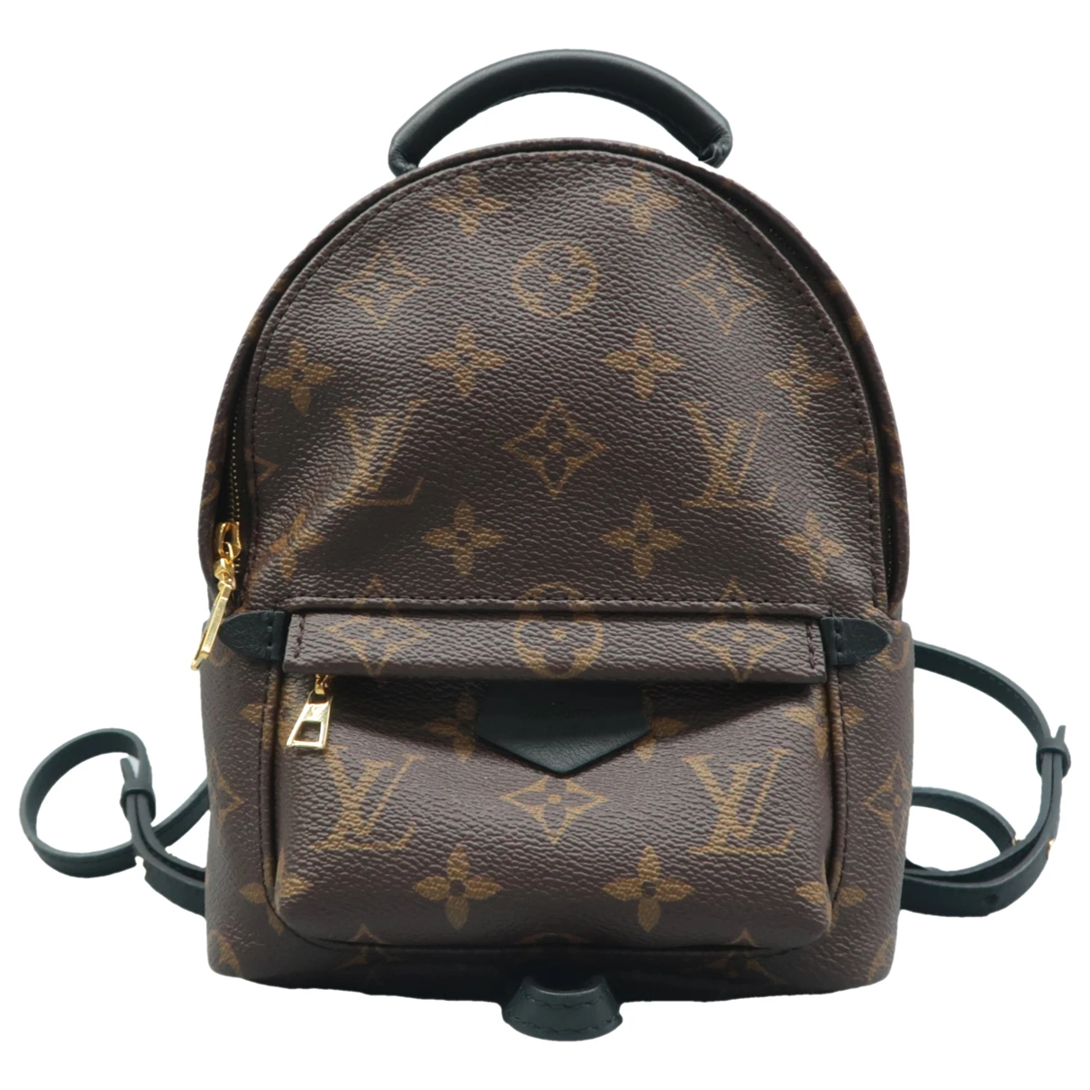 Pre-owned Louis Vuitton Palm Springs Leather Backpack In Brown