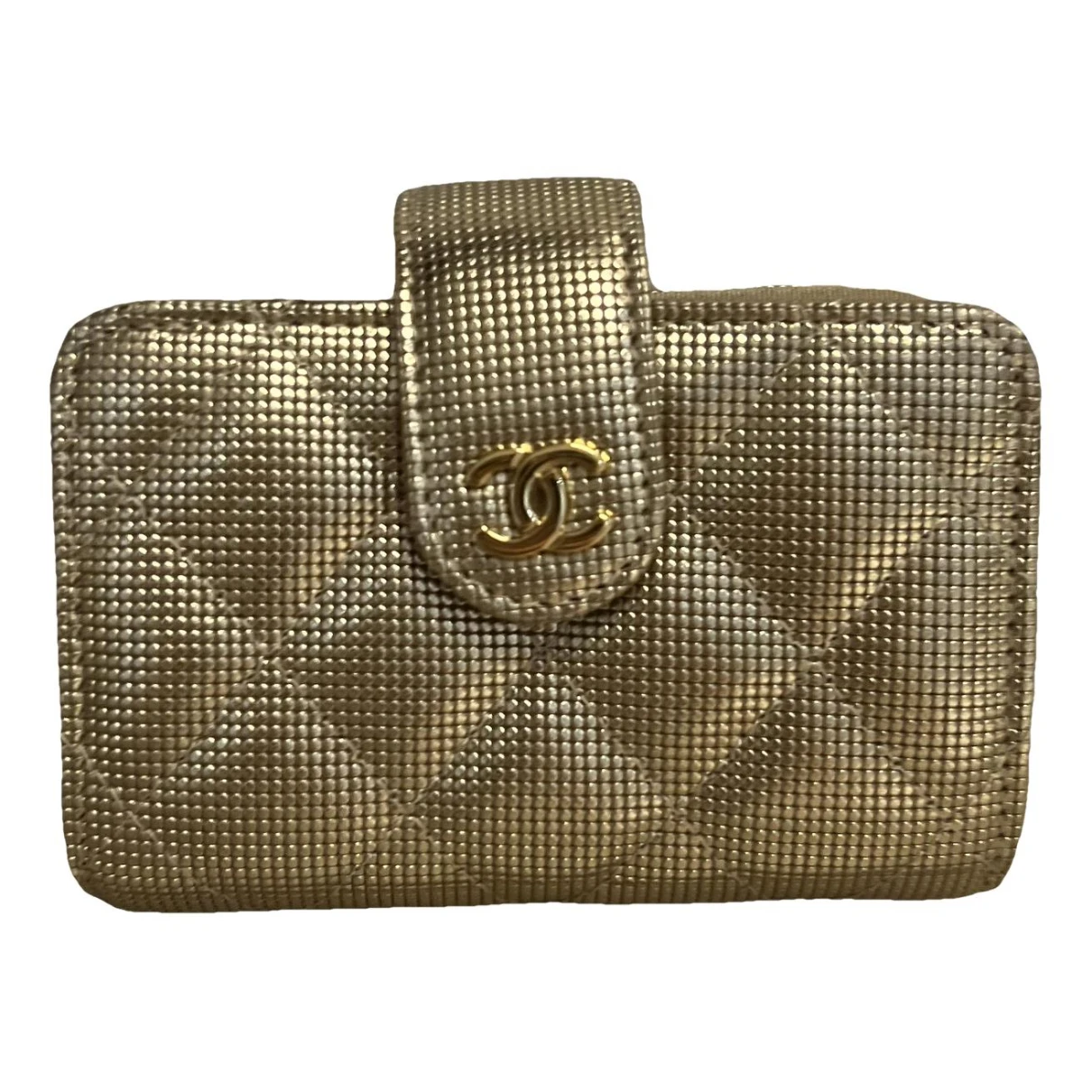 Pre-owned Chanel Timeless/classique Leather Wallet In Gold