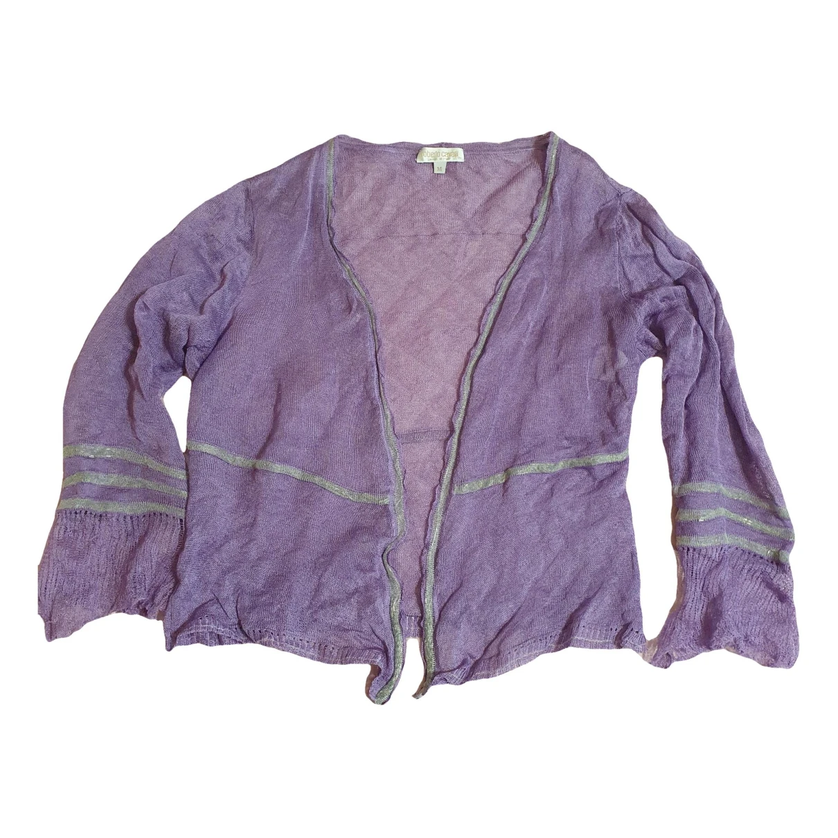 Pre-owned Roberto Cavalli Silk Short Vest In Purple