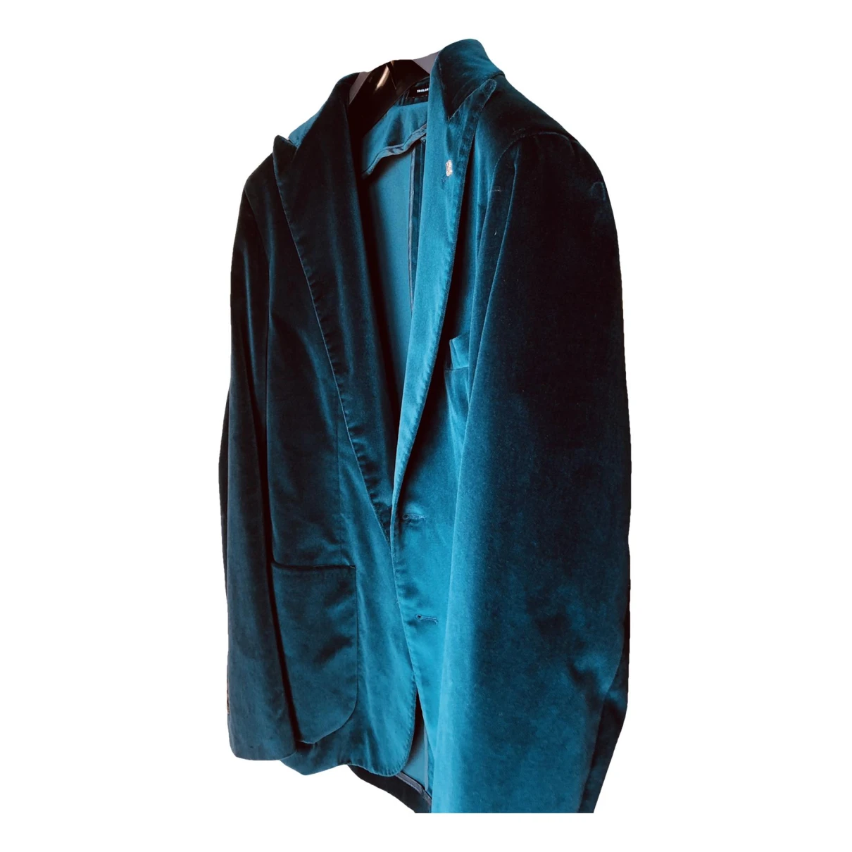 Pre-owned Tagliatore Velvet Vest In Blue