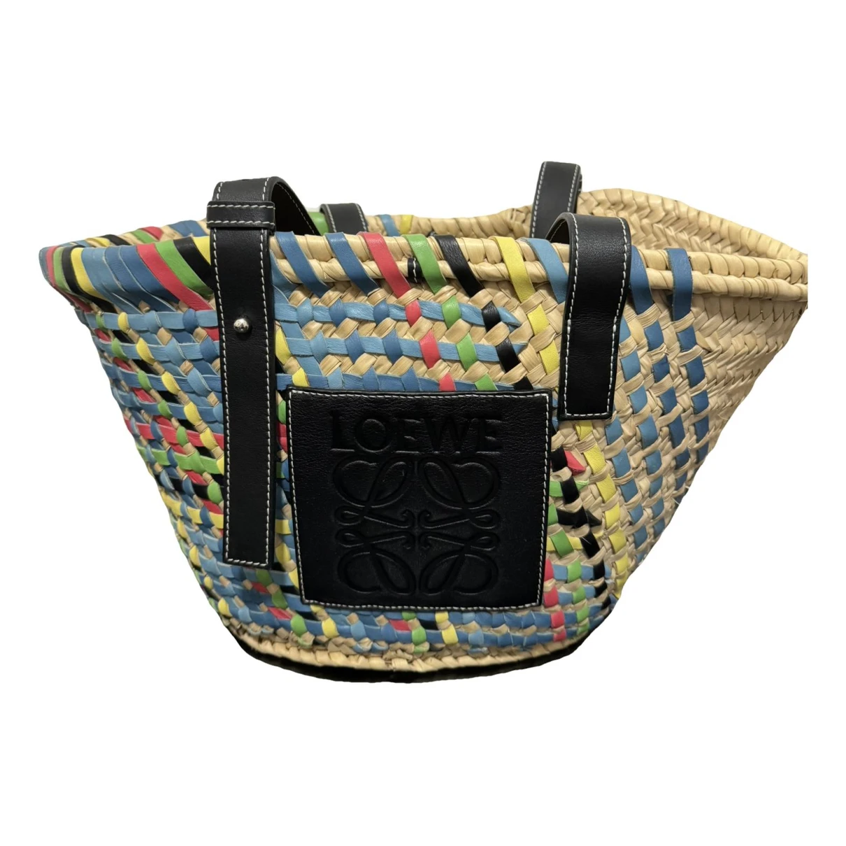 Pre-owned Loewe Basket Bag Tote In Multicolour