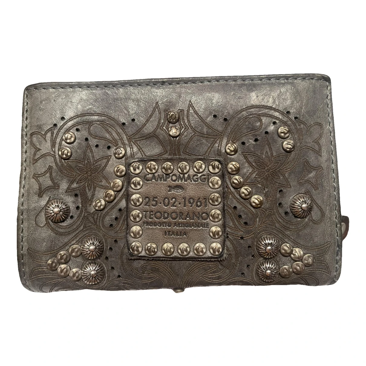 Pre-owned Campomaggi Vegan Leather Clutch In Brown