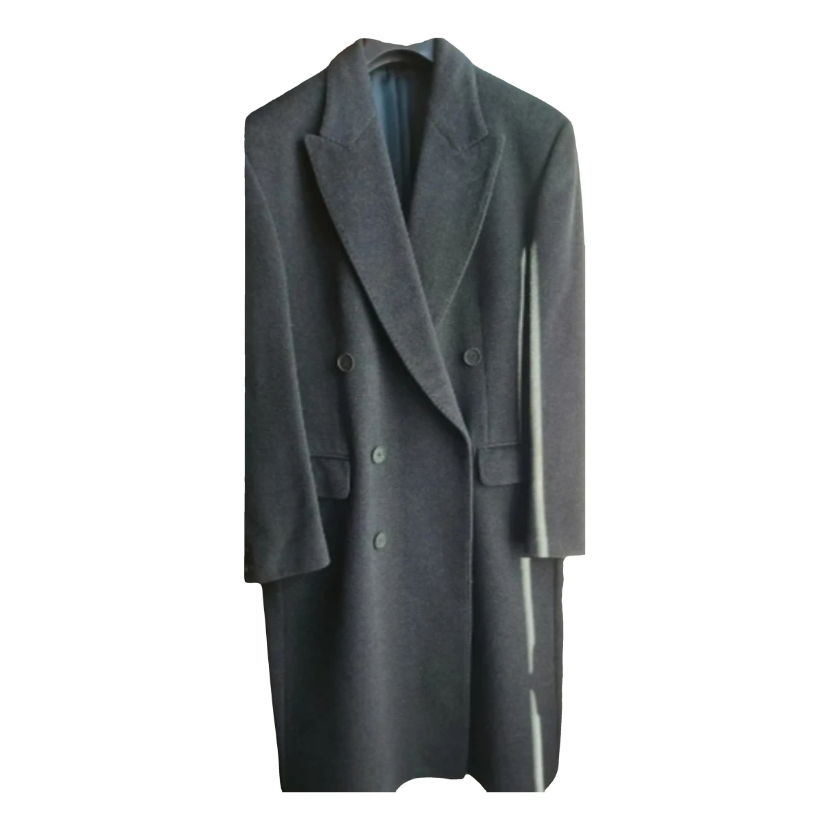 Pre-owned Saint Laurent Cashmere Coat In Grey