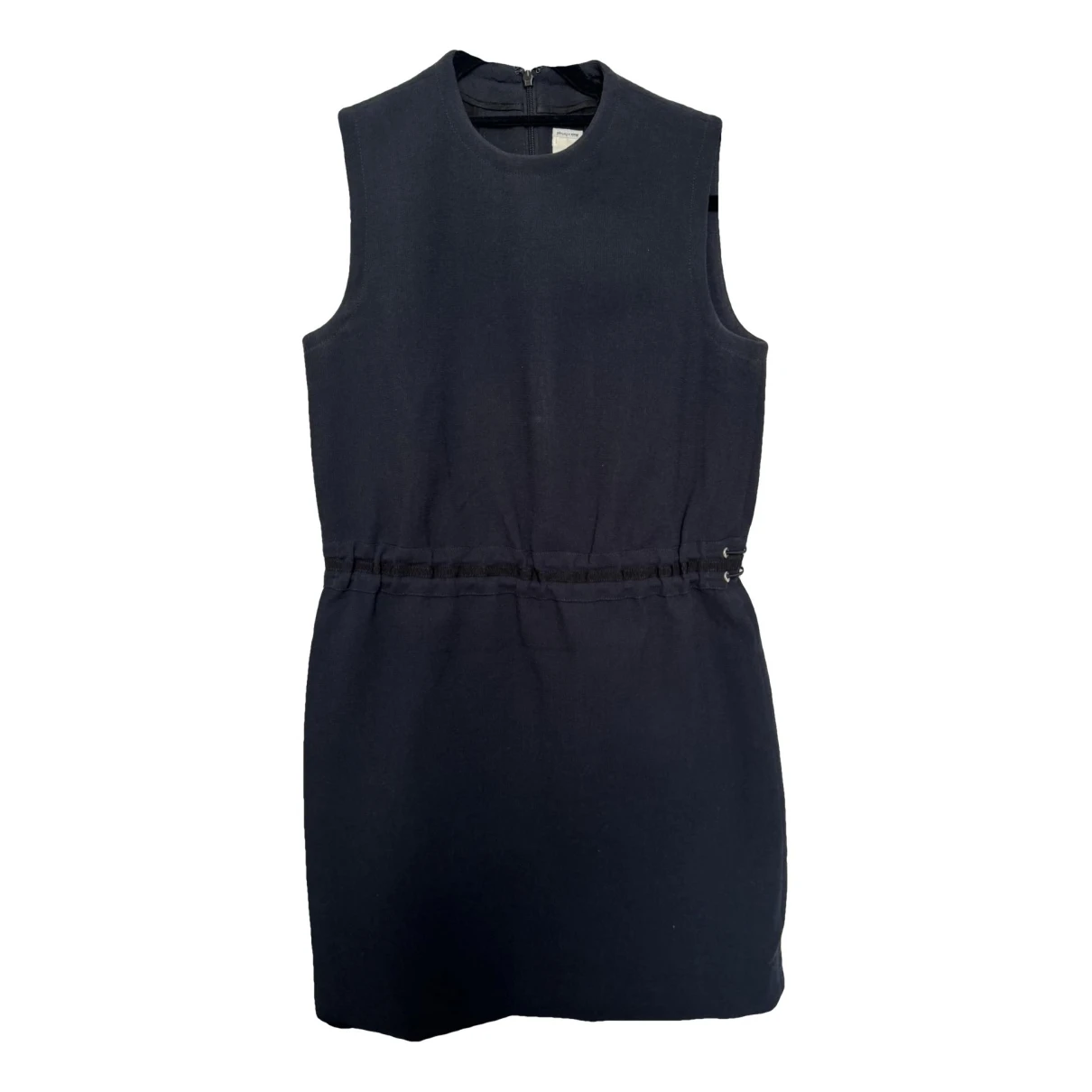 Pre-owned Victoria Beckham Wool Mini Dress In Navy