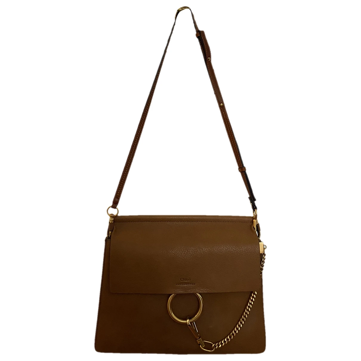 Pre-owned Chloé Faye Leather Crossbody Bag In Brown