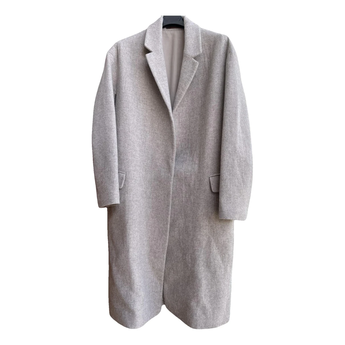 Pre-owned Allsaints Wool Coat In Grey