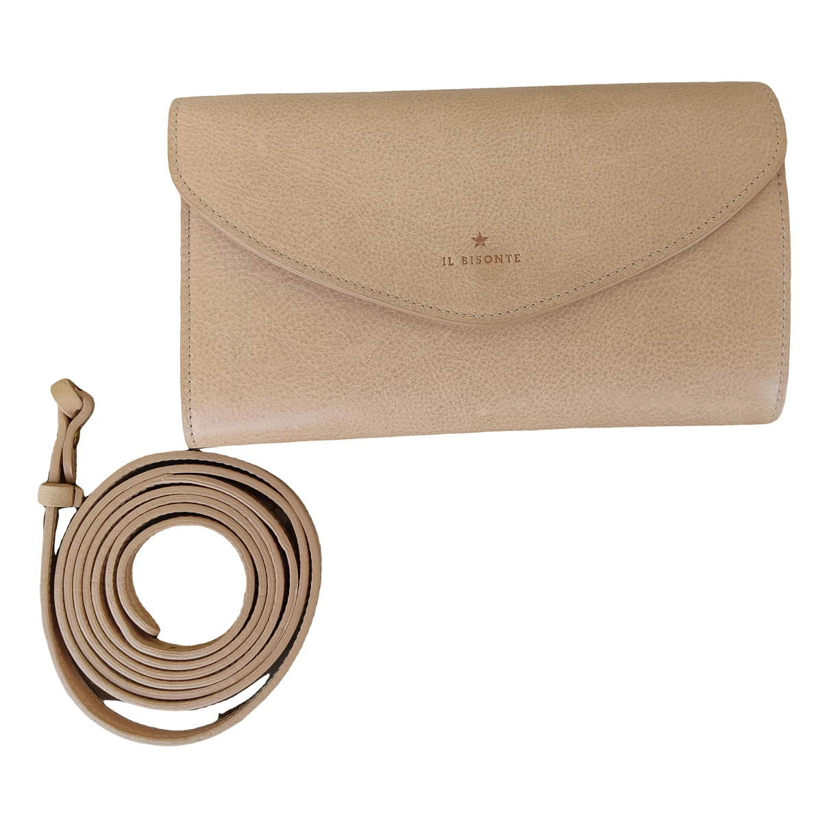 Pre-owned Il Bisonte Leather Crossbody Bag In Camel