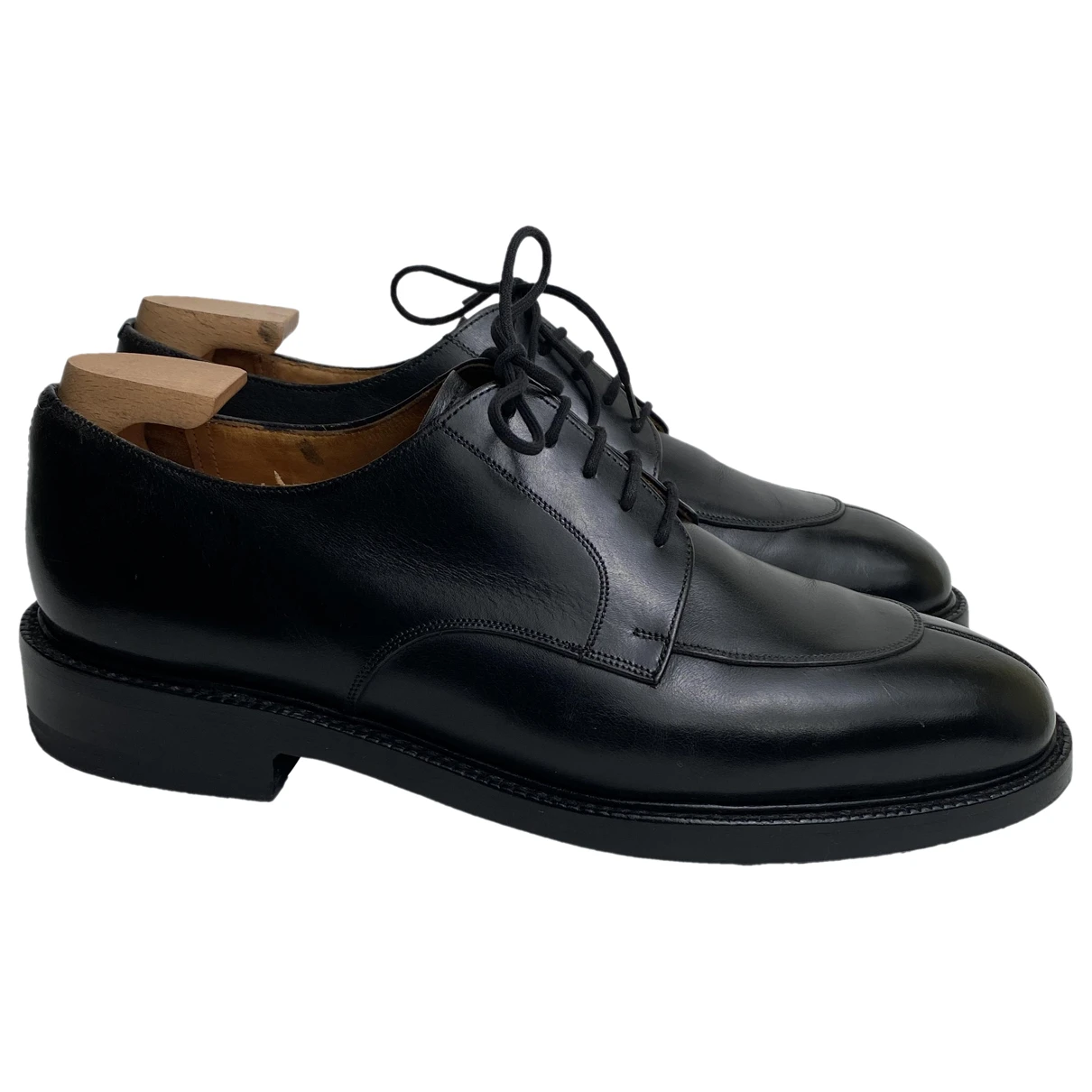 Pre-owned Church's Leather Lace Ups In Black