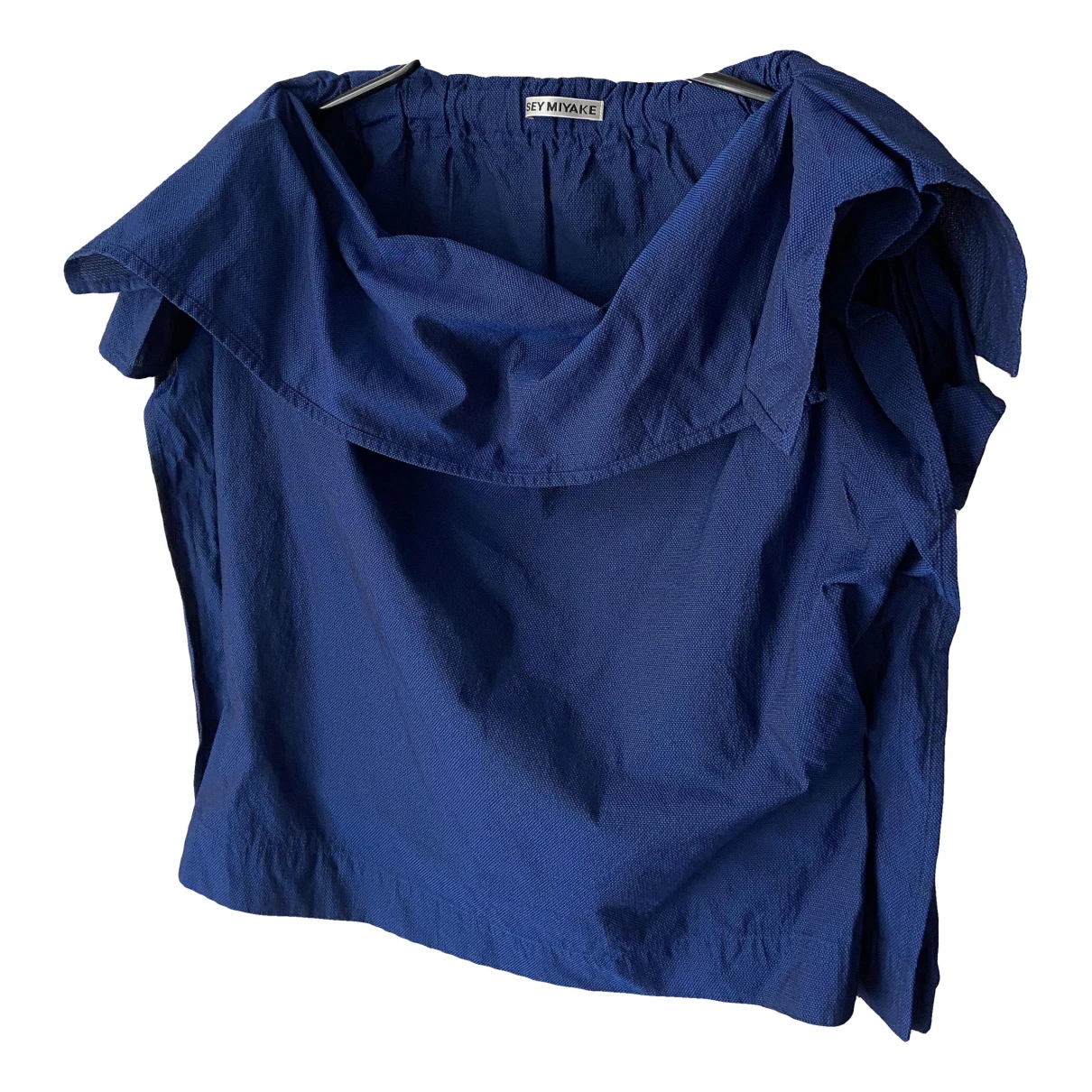 Pre-owned Issey Miyake Jersey Top In Blue